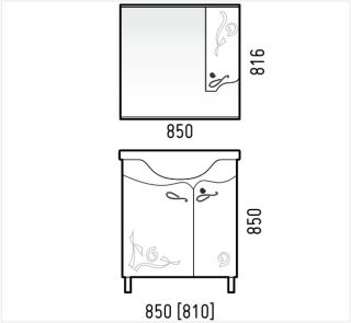 Зеркало-шкаф Corozo Венеция 85см белый SD-00000283